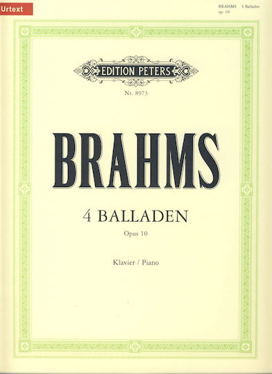 Edition Peters Brahms – Balladen Op.10) Παρτιτούρα για Πιάνο