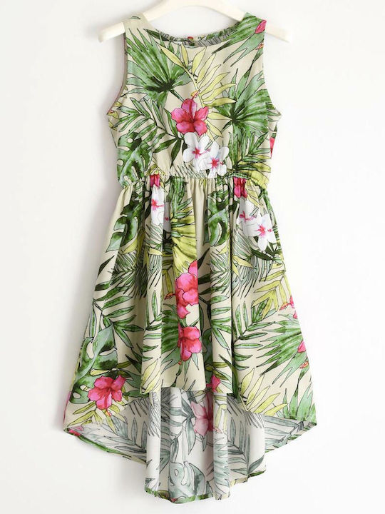 Woven Dress Sleeveless Kinderkleid Ärmellos Grün
