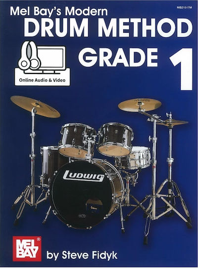 Melbay Fidyk Modern Drum Method Grade 1 & Online Audio & Video Μέθοδος Εκμάθησης για Ντραμς