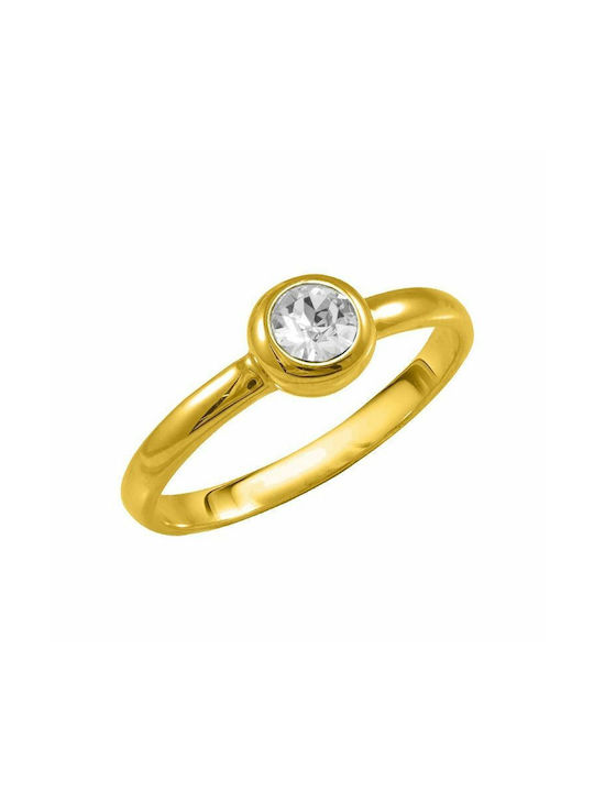 Single Stone Ex from Gold Plated Silver