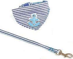 Croci Dog Leash Lead Nylon Strap Set Collar Bandana Blue