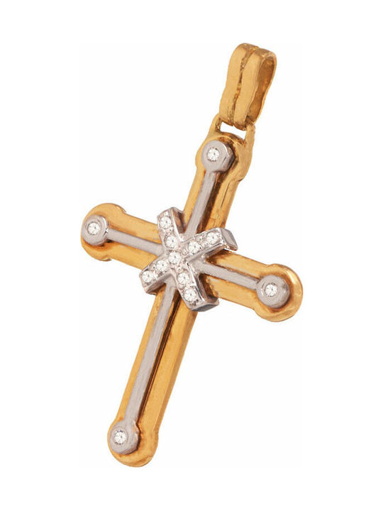 Abadianakis Damen Gold Kreuz 18K