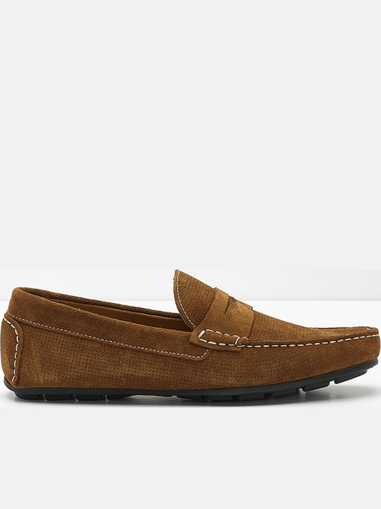 Leder Herren Mokassins in Braun Farbe