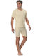 Lido Underwear Herren Thermo Kurzarmshirt Beige