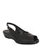 Anatomic Women's Leather Ankle Strap Platforms Black