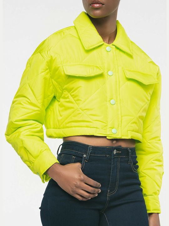 Lumina Women's Short Lifestyle Jacket for Winter Yellow