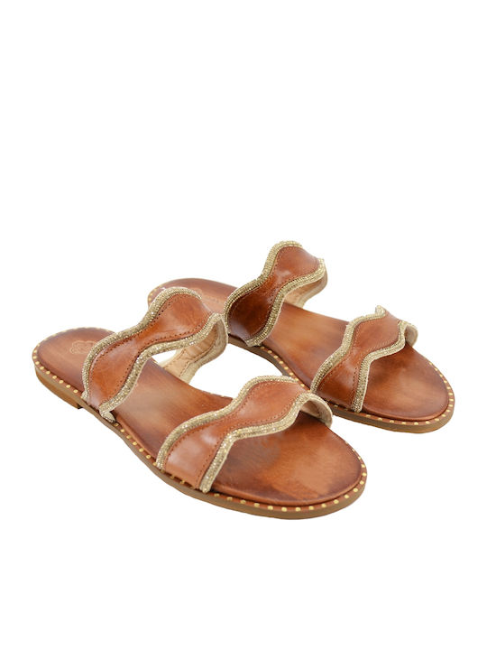 Sandale Casual Damă Din Piele Tabac