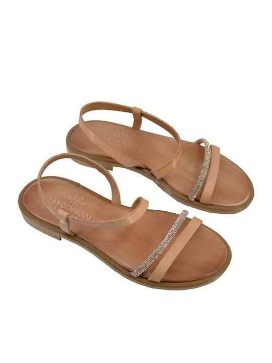 Dermatina 100 Sandale Casual Damă de Piele Tabac