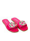 Women's Flat Sandals in Fuchsia Color