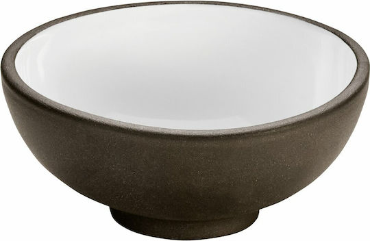 Playground Serving Bowl Round Ceramic Gray with Diameter 9cm