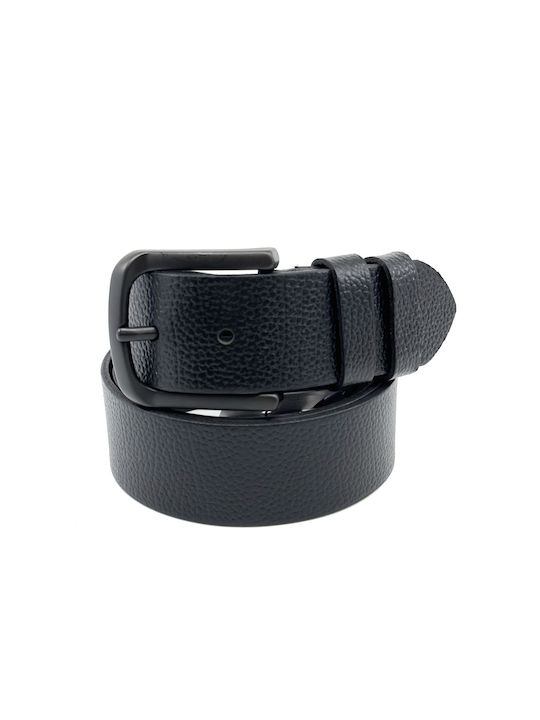 Legend Accessories Men's Leather Wide Belt Black