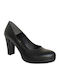 Synthetic Leather Black High Heels