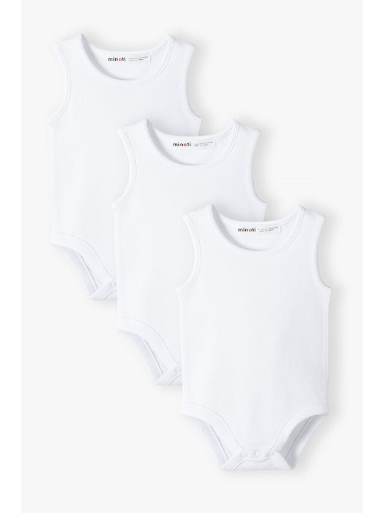 Minoti Baby Bodysuit Underwear Set Sleeveless White