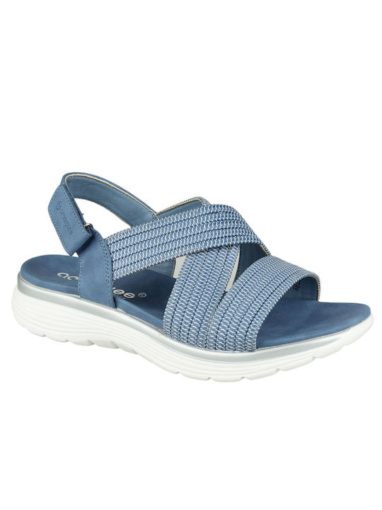 Amarpies Damen Flache Sandalen Anatomisch in Blau Farbe