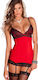 Merry See Set Sexy Babydoll Rot