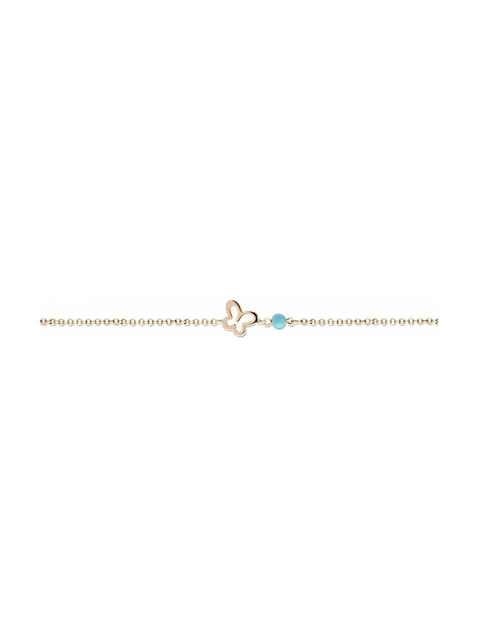 Ekan Kids Gold Chain Bracelet 14K with Stone for Girl