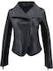 Piele Jachetă de femei Biker Jacket Negru