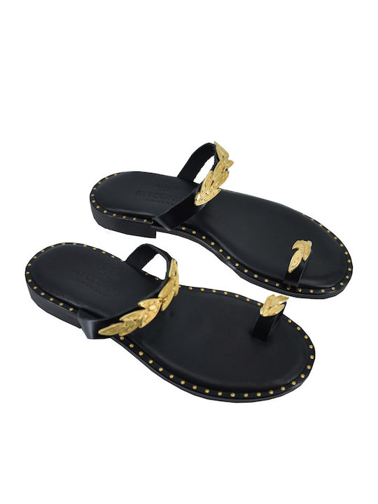 Sandale Casual Damă De Piele Negru