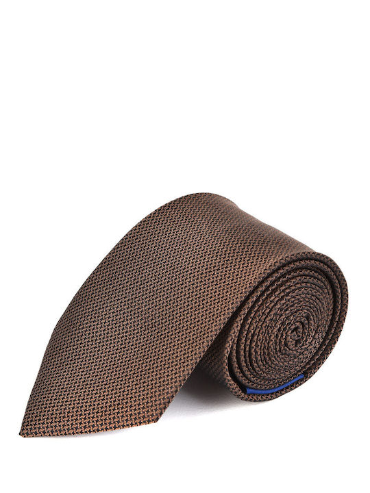 Vardas Men's Tie Printed Brown