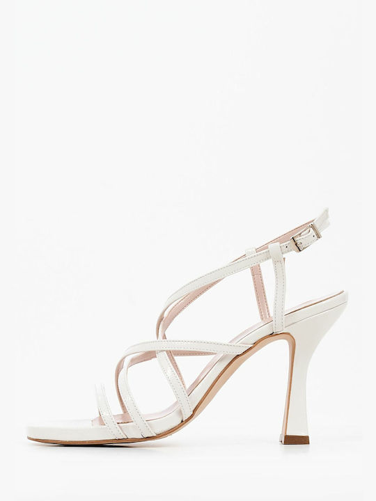 Mortoglou Patent Leather Women's Sandals White