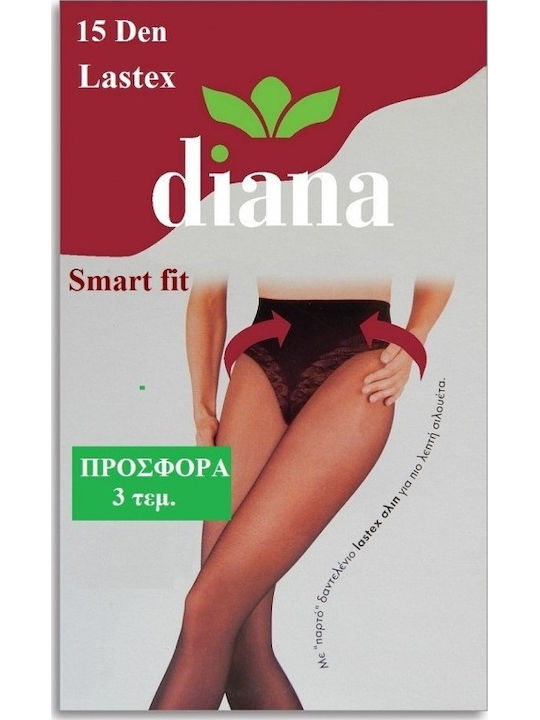 Transparent Ciorapi dama 15 Den Strângere Negru Print