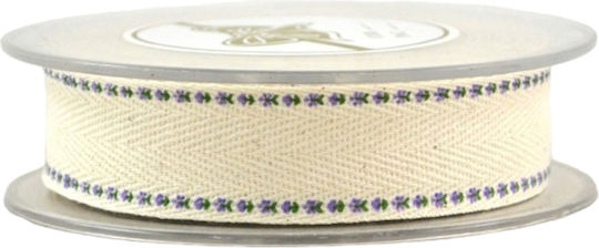 Kappa Decor Fabric Ribbon Floral with Width 25mm