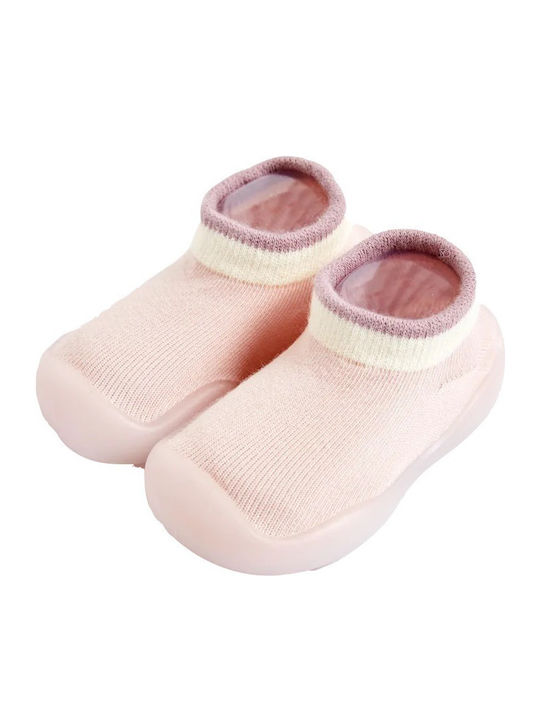 Babykids Girls Ankle Slipper Socks Pink