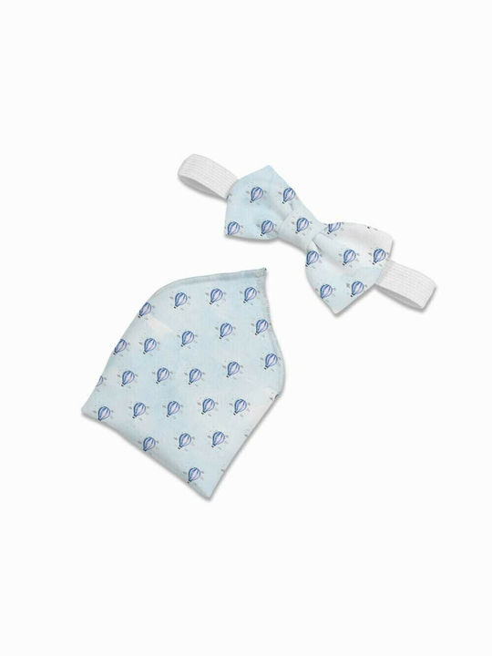 Bonjour Bebe Kids Fabric Bow Tie Set with Pocket Square {& else %} Light Blue
