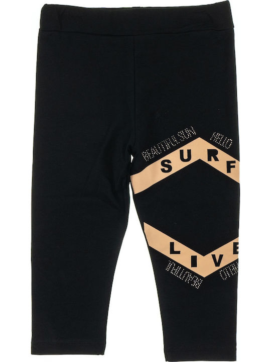 Kinder Leggings Capri Schwarz
