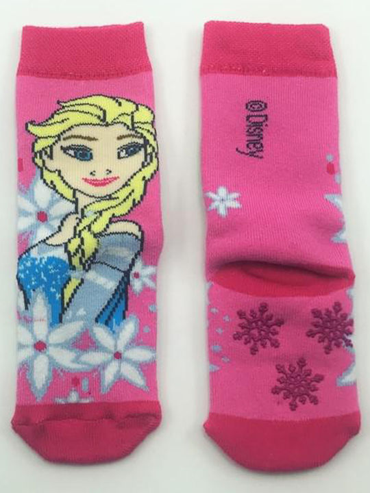 Disney Girls Knee-High Non-Slip Socks Pink