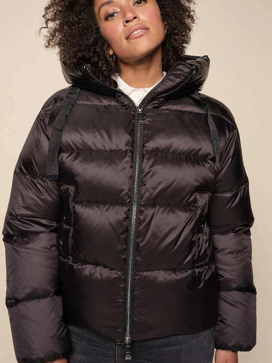 Mos Mosh Kurz Damen Puffer Jacke für Winter Schwarz