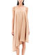 Summer Midi Dress for Wedding and Christening Brown