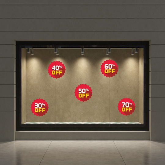 Caravelshop Sticker Display Discounts 50x50cm SS 7259-2 1pcs