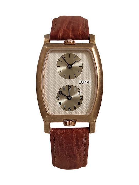 Esprit Women's Watch Chronograph with Red Leather Strap