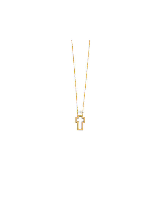 George Art Jewels Gold Kreuz 14K mit Kette