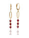 The Art of Beading Ohrringe aus Stahl Vergoldet mit Steinen