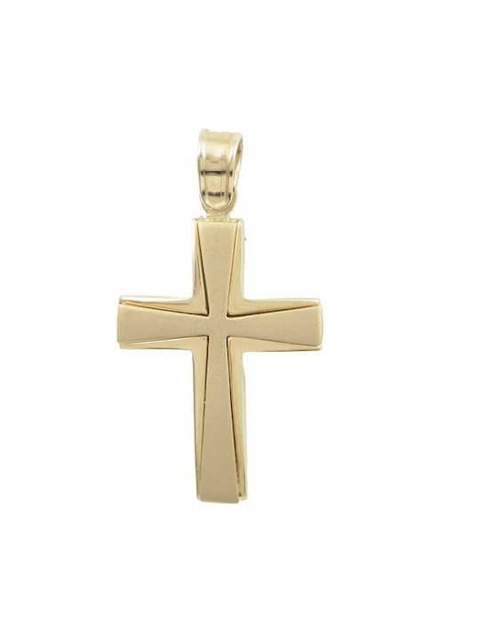 Savvidis Gold Kreuz 14K mit Kette