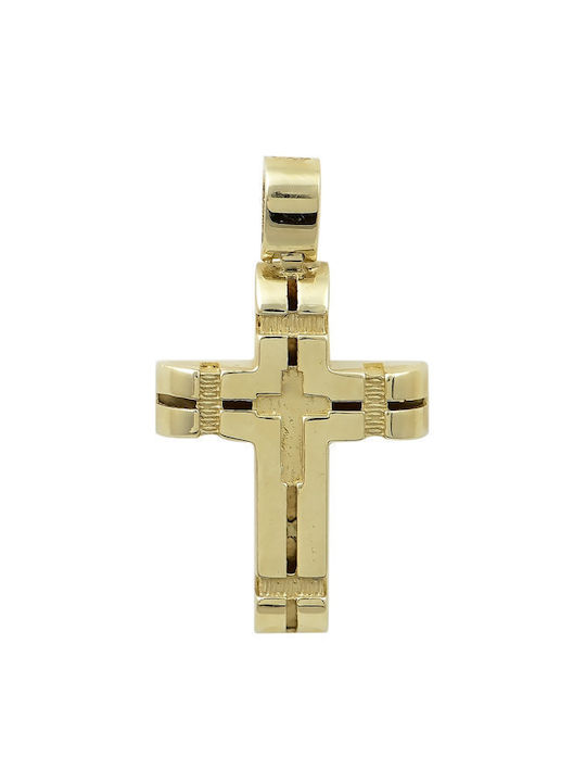 Savvidis Gold Kreuz 14K mit Kette