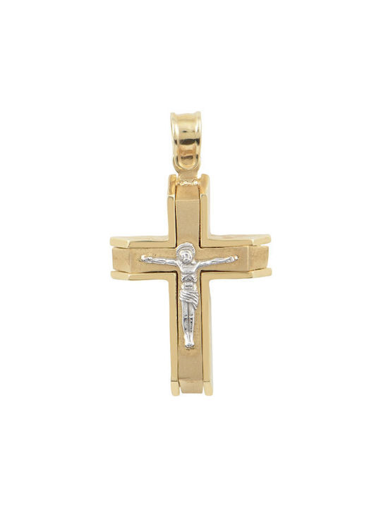 Savvidis Gold Kreuz 14K mit Kette