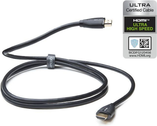 QED HDMI 2.1 HDMI Кабел HDMI Мъжки - HDMI Мъжки 1.5м Черен