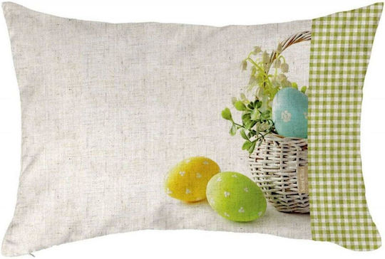 Saint Clair Easter Cushion 08 Πασχαλινό Μαξιλάρι Πολυεστερικο Πράσινο 30x45εκ.