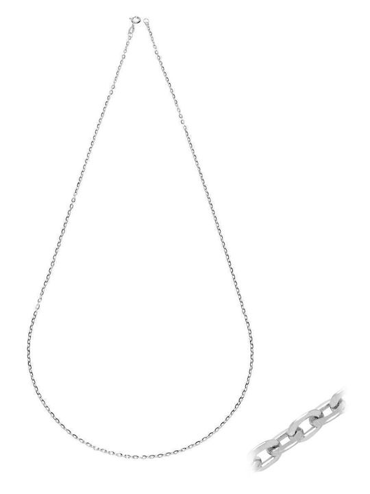 Rubini Weißgoldene Kette Nacken 14K Länge 45cm