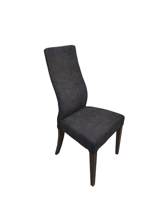 Dining Room Fabric Chair Gray 46x44x101cm