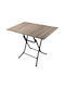 Table Kitchen Collapsible Wooden with Metal Frame The product description does not mention colour. 70x50x73cm