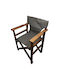Director's Chair Wooden Brown 60x51x86cm