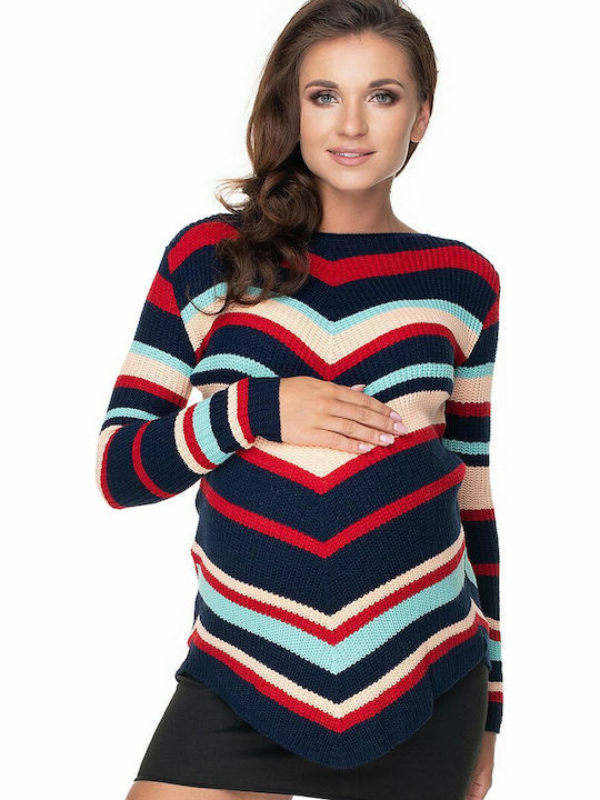 PeeKaBoo Pullover Schwangerschafts-Tops Blau