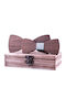 Legend Accessories Wooden Bow Tie Set with Kids Bow Tie Brown