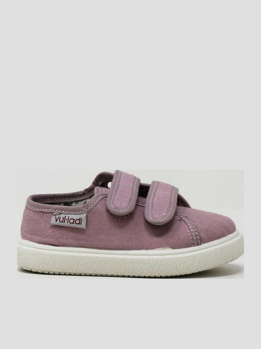 Vulladi Kinder Sneakers mit Klettverschluss Rosa