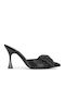 Mules with Thin High Heel in Black Color
