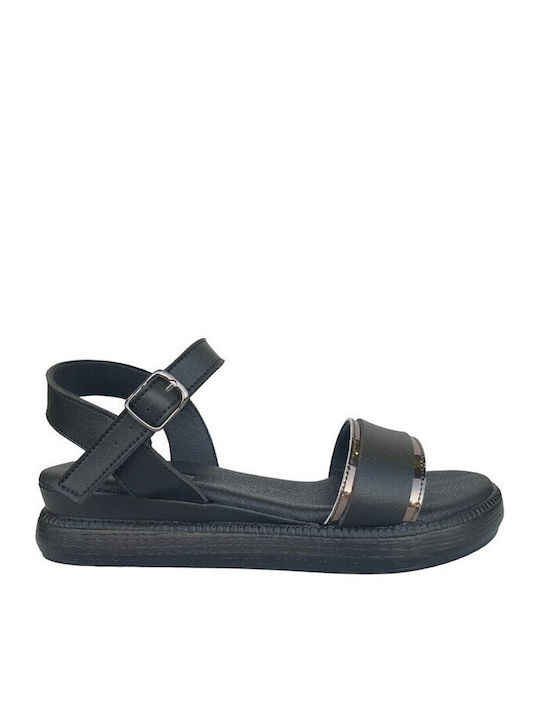 Blondie Women's Sandals with Ankle Strap Black